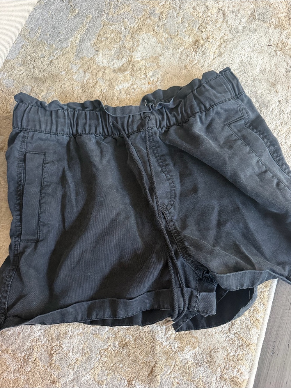 LOFT black Elastic Waist Shorts